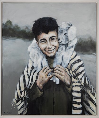 In deinen Händen geborgen by Regina Fleck, Painting for Sale on Select