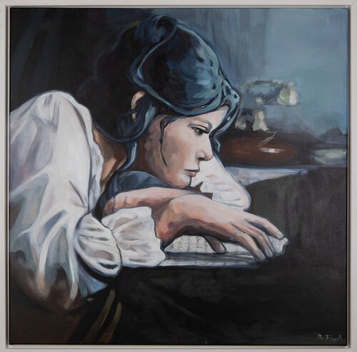 Der Brief by Regina Fleck, Painting for Sale on Select