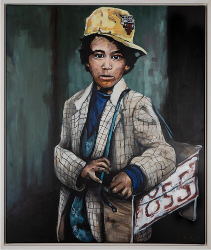 Nr. 855 - König der Strasse by Regina Fleck, Painting for Sale on Select