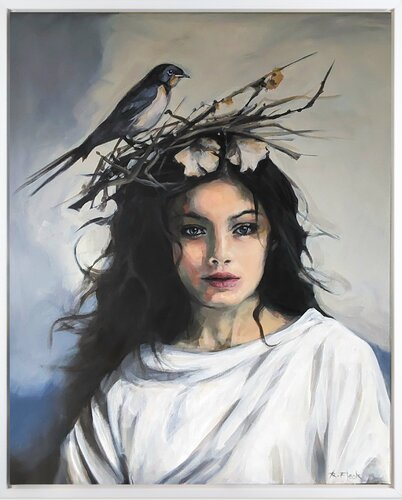 Wo Vertrauen wohnt by Regina Fleck, Painting for Sale on Select
