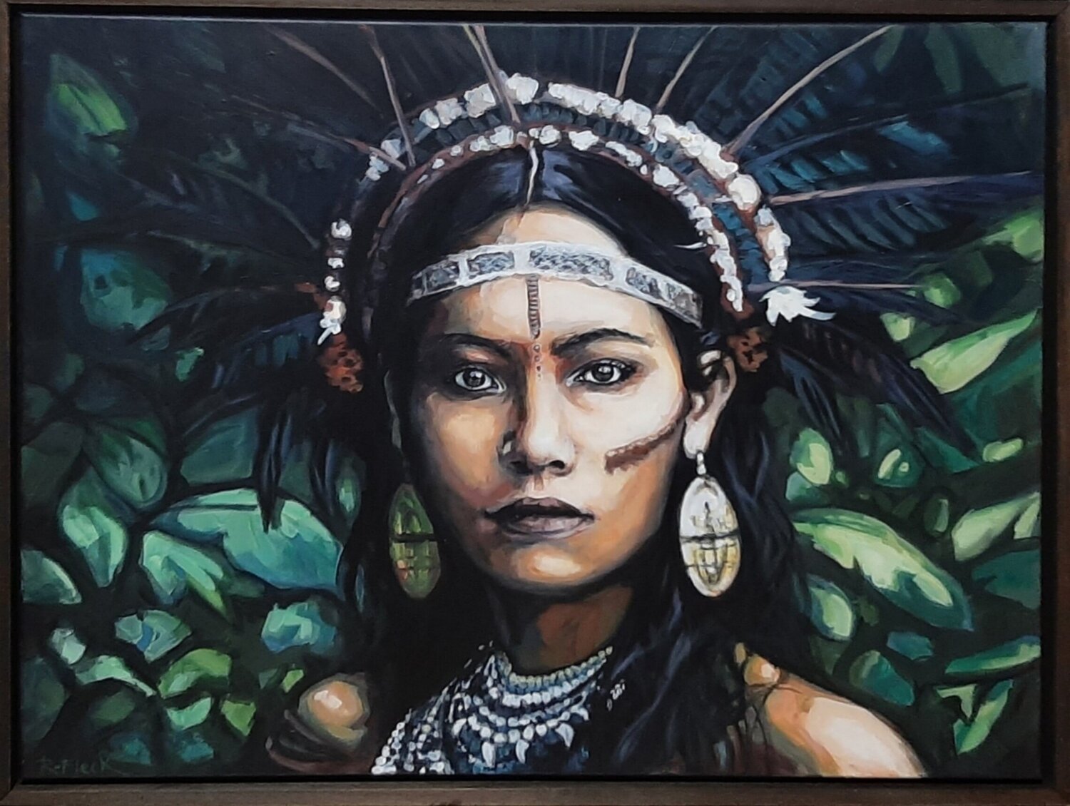 Hüterin des Waldes Regina Fleck Original painting for sale