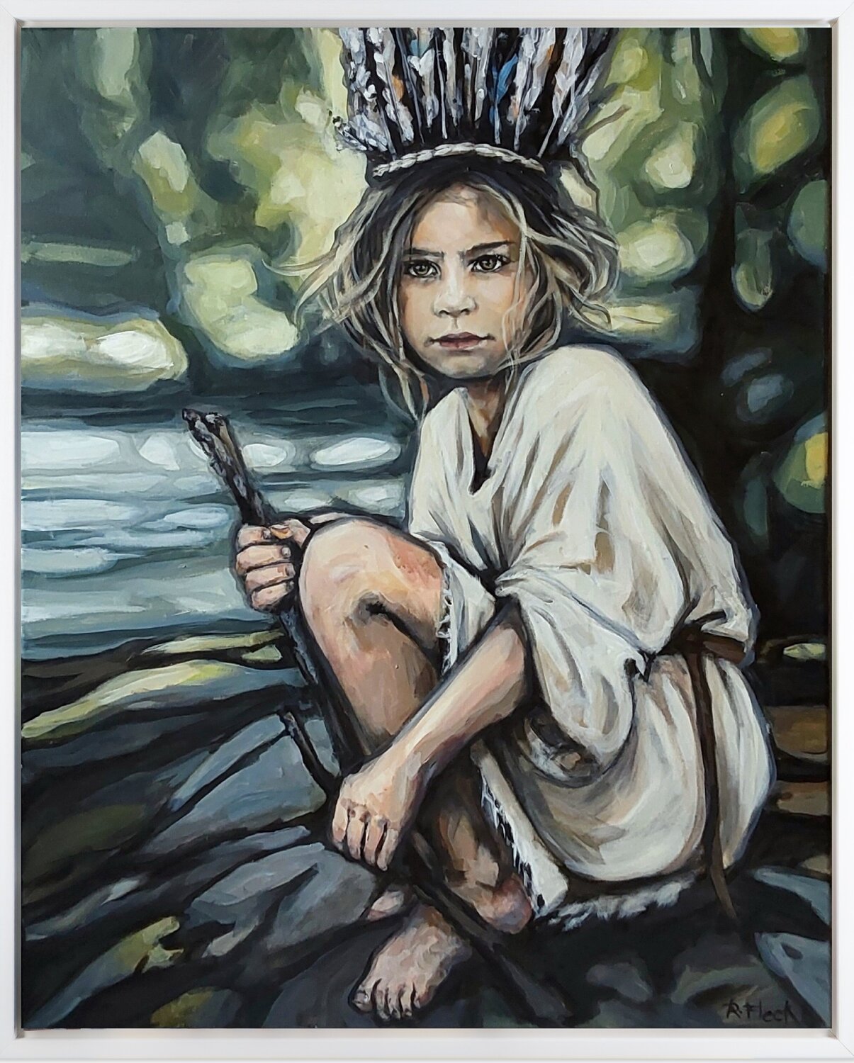 Frei geboren Regina Fleck Original painting for sale