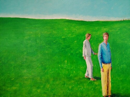 Les jeunes parents au grand air. by Pascal Lassarre, Painting for Sale on Select