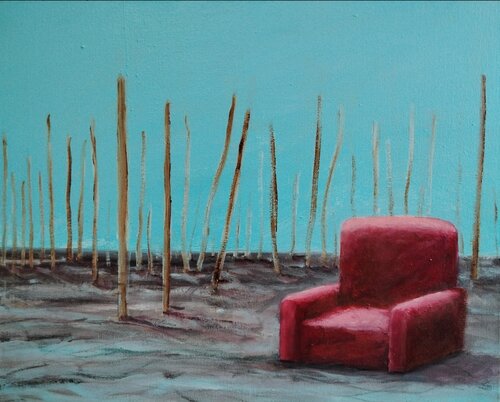 Fauteuil esseulé by Pascal Lassarre, Painting for Sale on Select