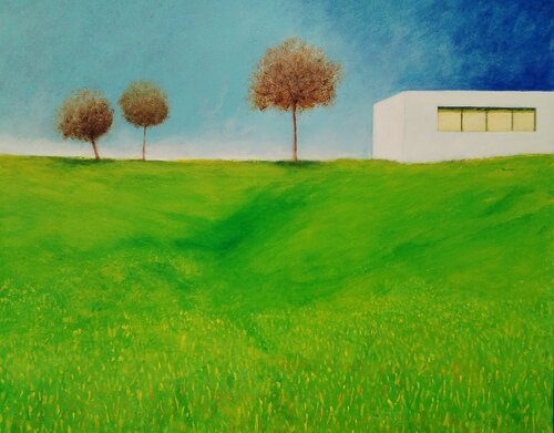 Trois arbres by Pascal Lassarre, Painting for Sale on Select