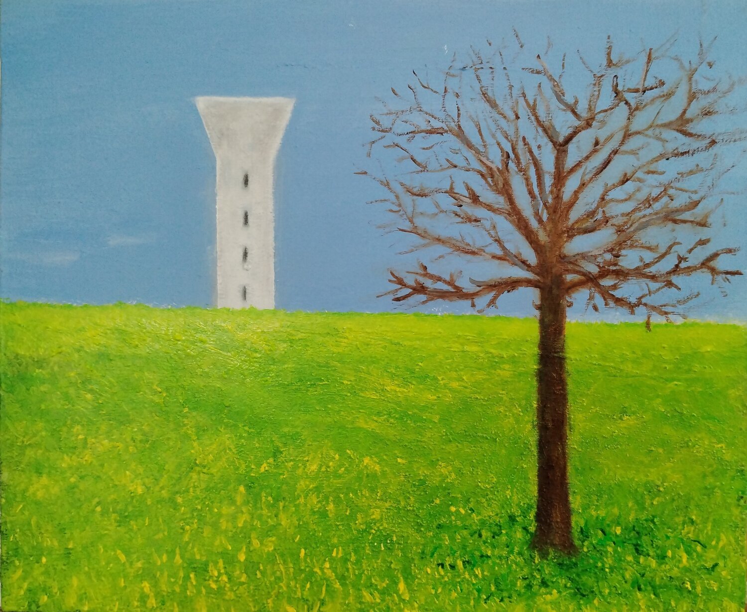 Le long de la route Pascal Lassarre Original painting for sale