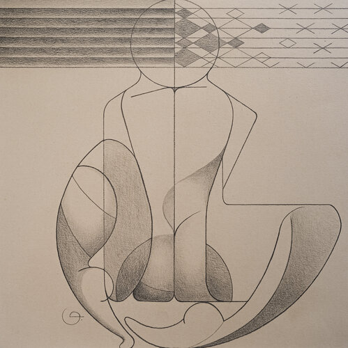 Graphics 16 - Reflection 18 x 18 by Tetiana Gryshchenko, Drawing for Sale on Select