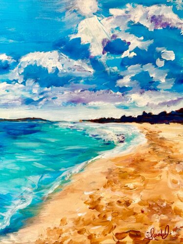 Sunshine at Seaford by Sarah J, Painting for Sale on Select