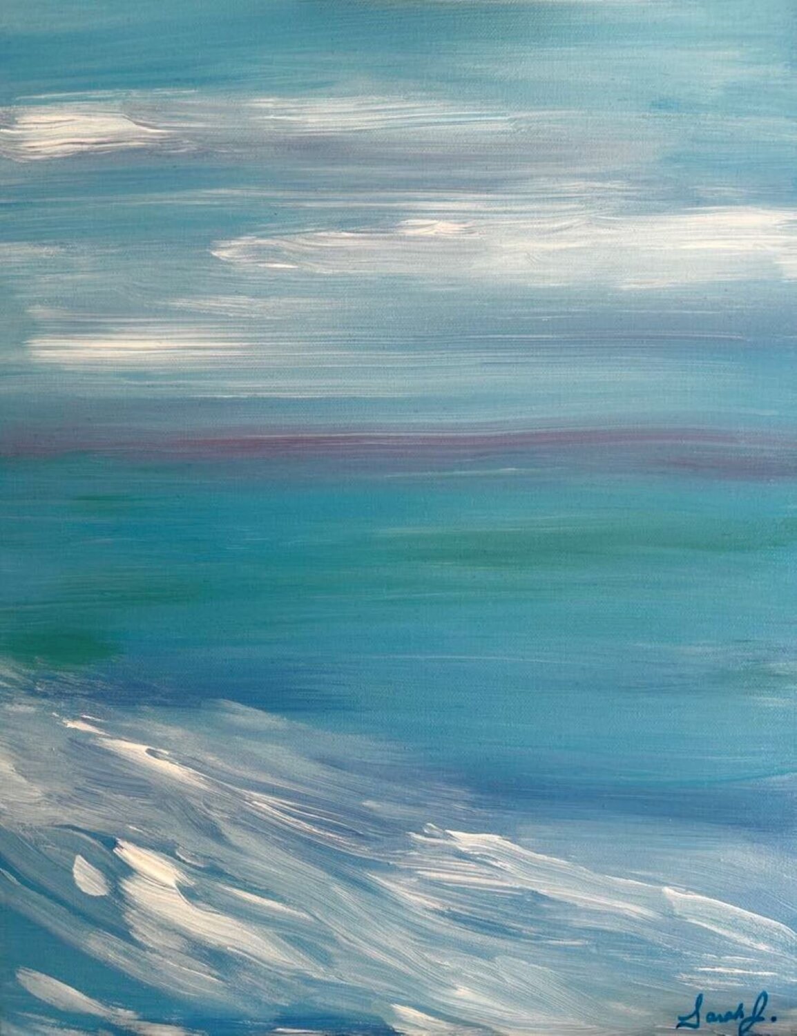 Perfect Harmony at Anglesea Beach Sarah J Original painting for sale