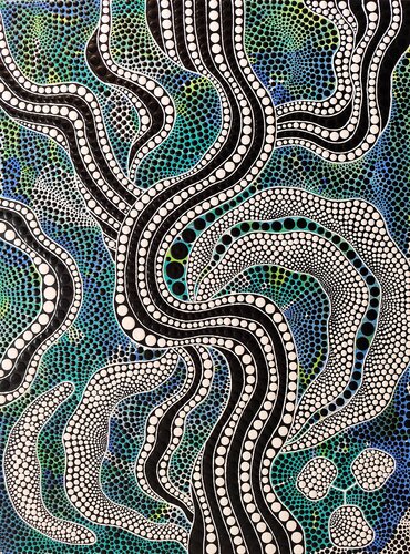 River Roots by Oxana Lazari, Painting for Sale on Select