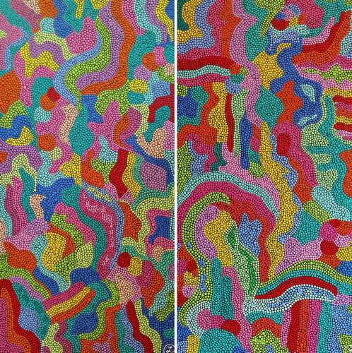 Rainbow Symphony by Oxana Lazari, Painting for Sale on Select