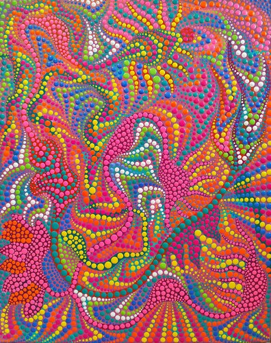 Cosmic Bloom by Oxana Lazari, Painting for Sale on Select