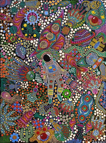 Space 4 by Oxana Lazari, Painting for Sale on Select