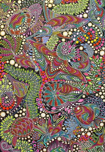 Under the Sea by Oxana Lazari, Painting for Sale on Select