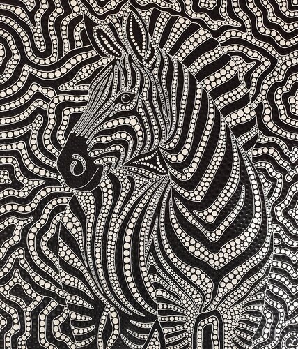Zebra Labyrinth by Oxana Lazari, Painting for Sale on Select