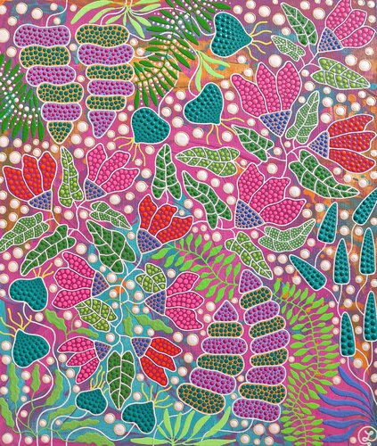 Pink Garden by Oxana Lazari, Painting for Sale on Select