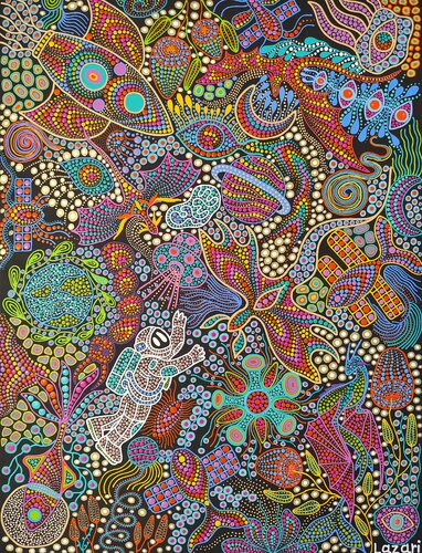 Space expedition by Oxana Lazari, Painting for Sale on Select