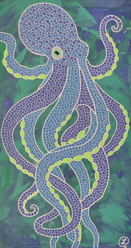 Octopus by Oxana Lazari, Painting for Sale on Select