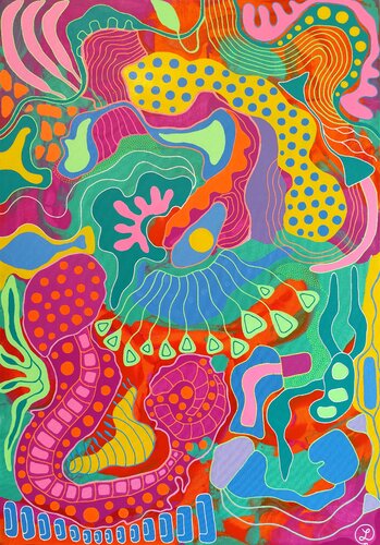 Underwater Mirage by Oxana Lazari, Painting for Sale on Select