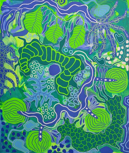 Cellular Jungle by Oxana Lazari, Painting for Sale on Select