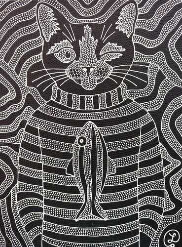 Title: Hypnotic Cat 3 by Oxana Lazari, Painting for Sale on Select