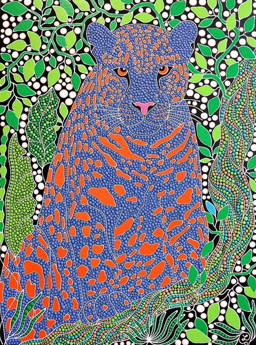 The Hidden Watcher by Oxana Lazari, Painting for Sale on Select