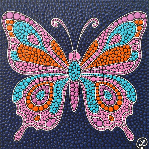 Midnight Butterfly by Oxana Lazari, Painting for Sale on Select