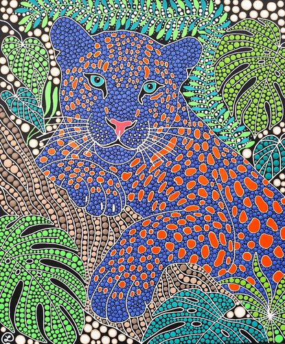 Leopard in the Jungle 2 von Oxana Lazari, Malerei kaufen auf Select