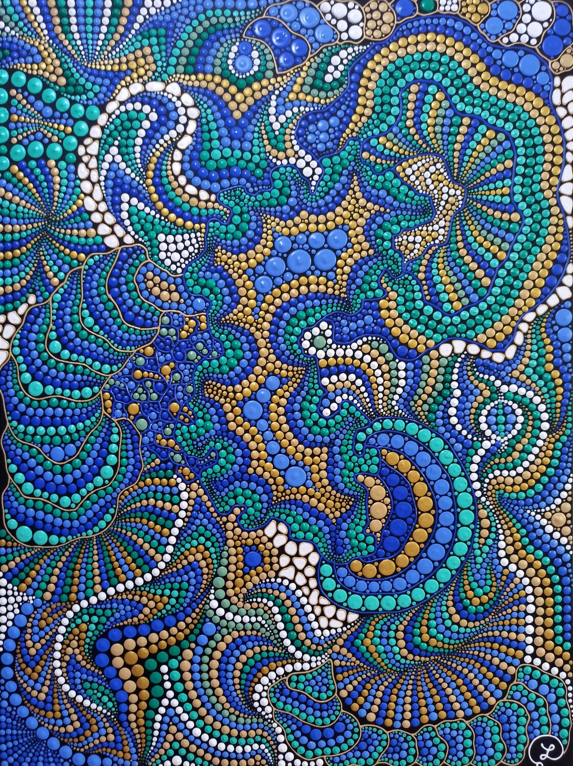 Psychedelic Geometry Oxana Lazari Original painting for sale