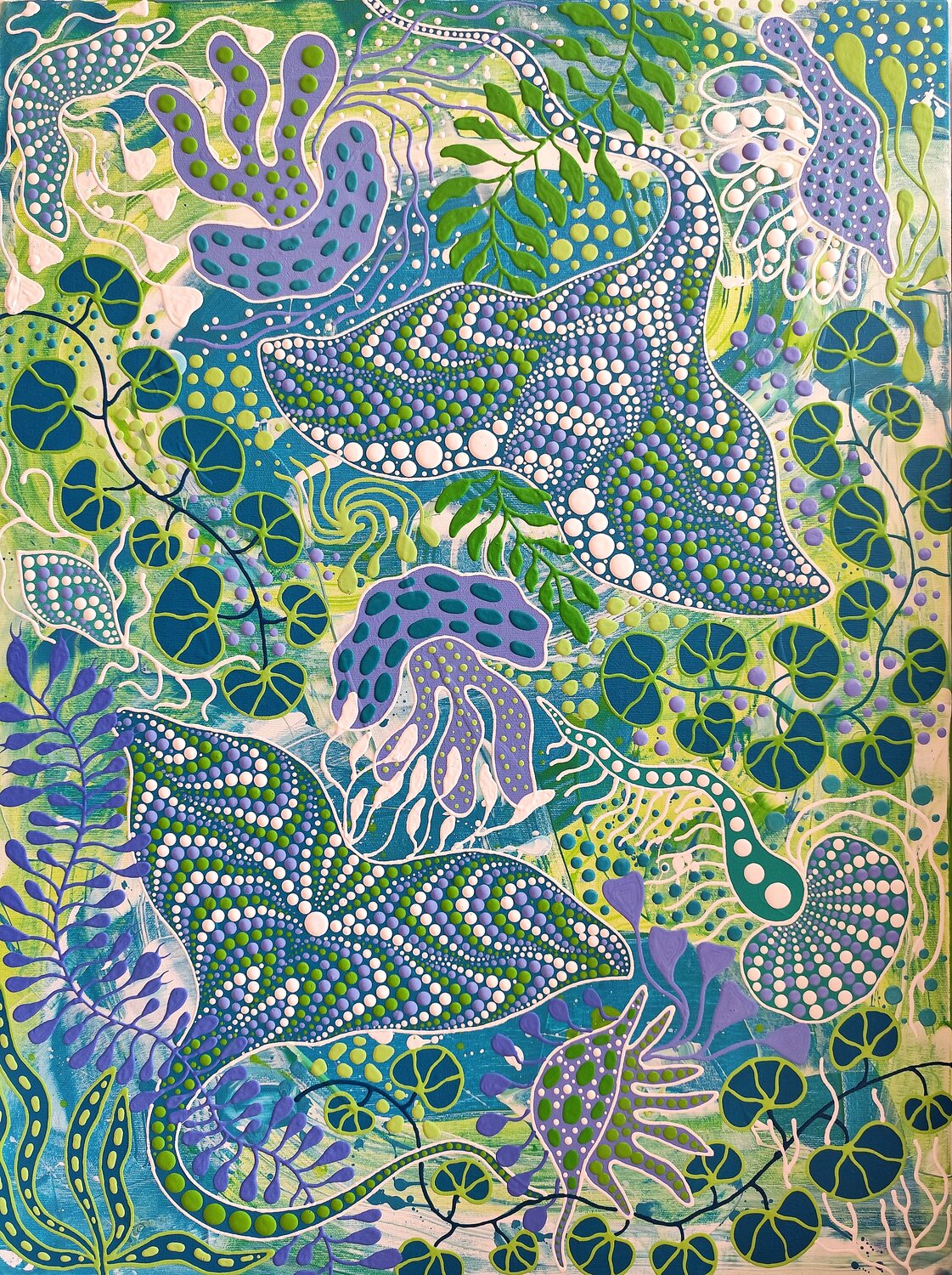 Aquatic Mirage Oxana Lazari Original painting for sale