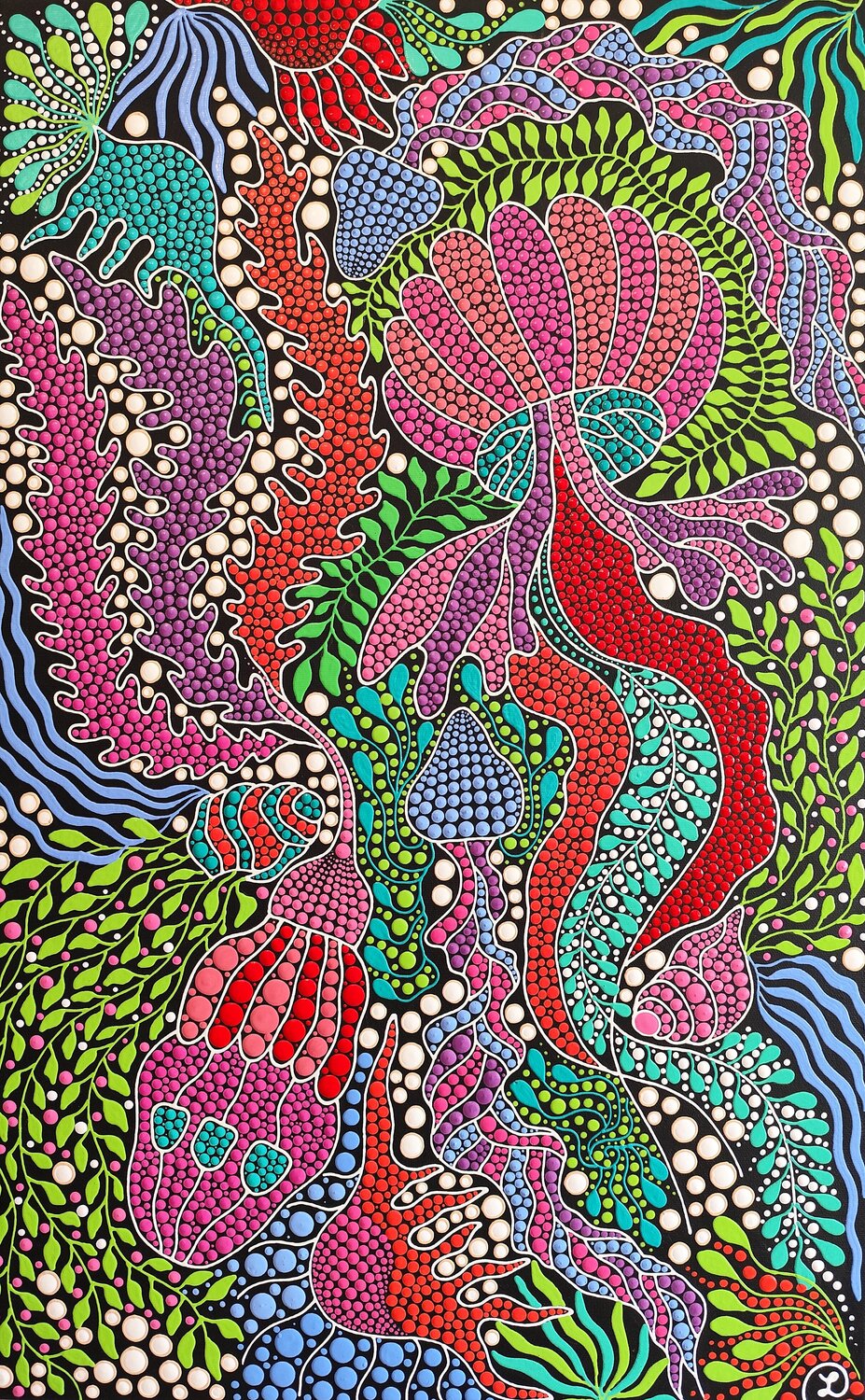 Jellyfish Flow Oxana Lazari Original painting for sale