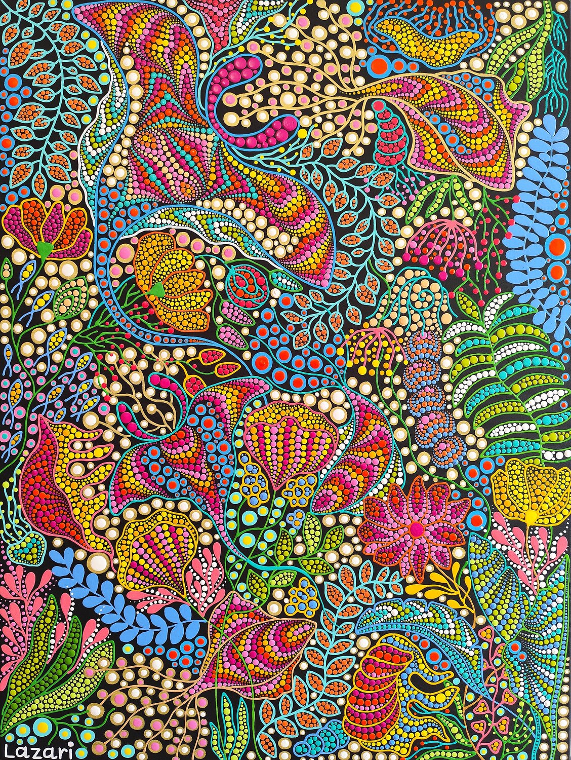 Ocean Bloomscape Oxana Lazari Original painting for sale