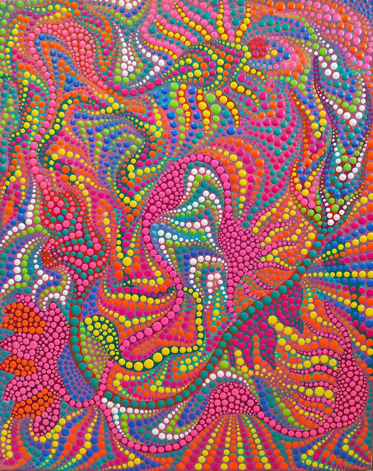 Cosmic Bloom Oxana Lazari Original painting for sale