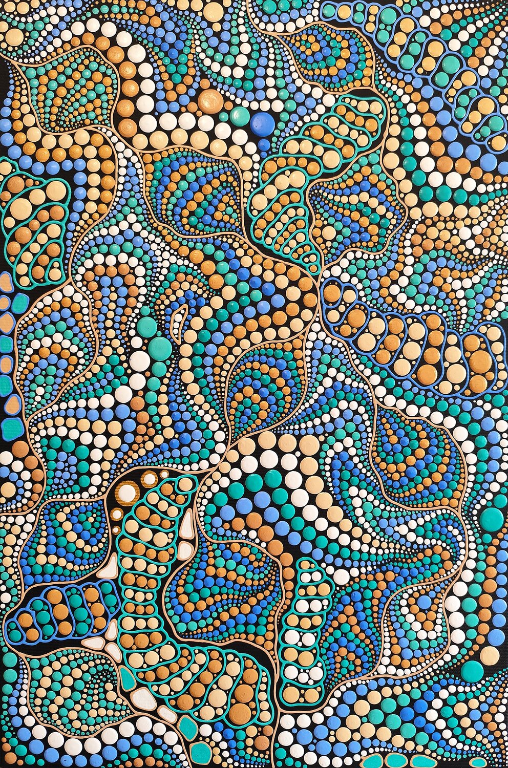 Cosmic Waves Oxana Lazari Original painting for sale