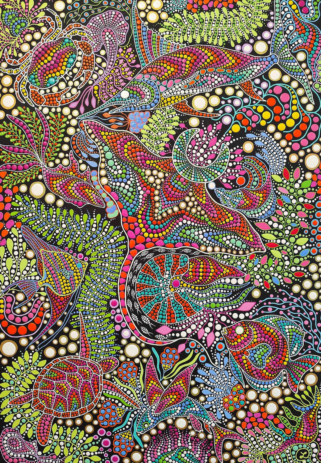 Under the Sea Oxana Lazari Original painting for sale