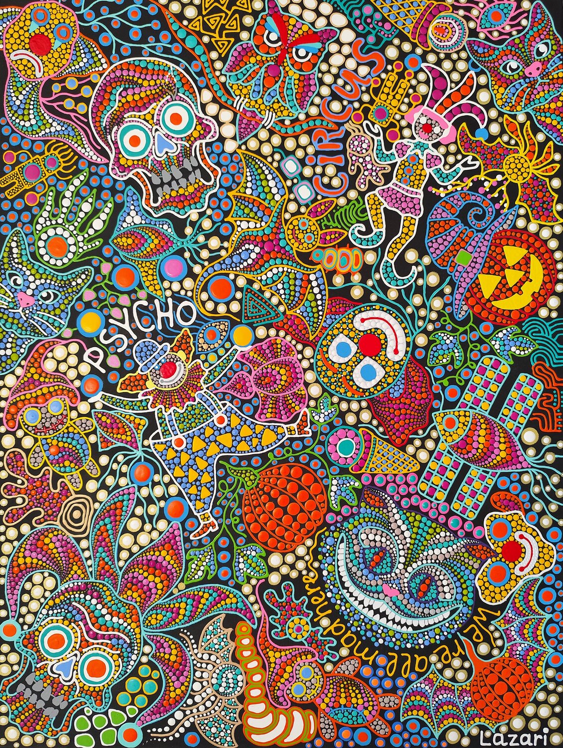 Psycho Circus Oxana Lazari Original painting for sale
