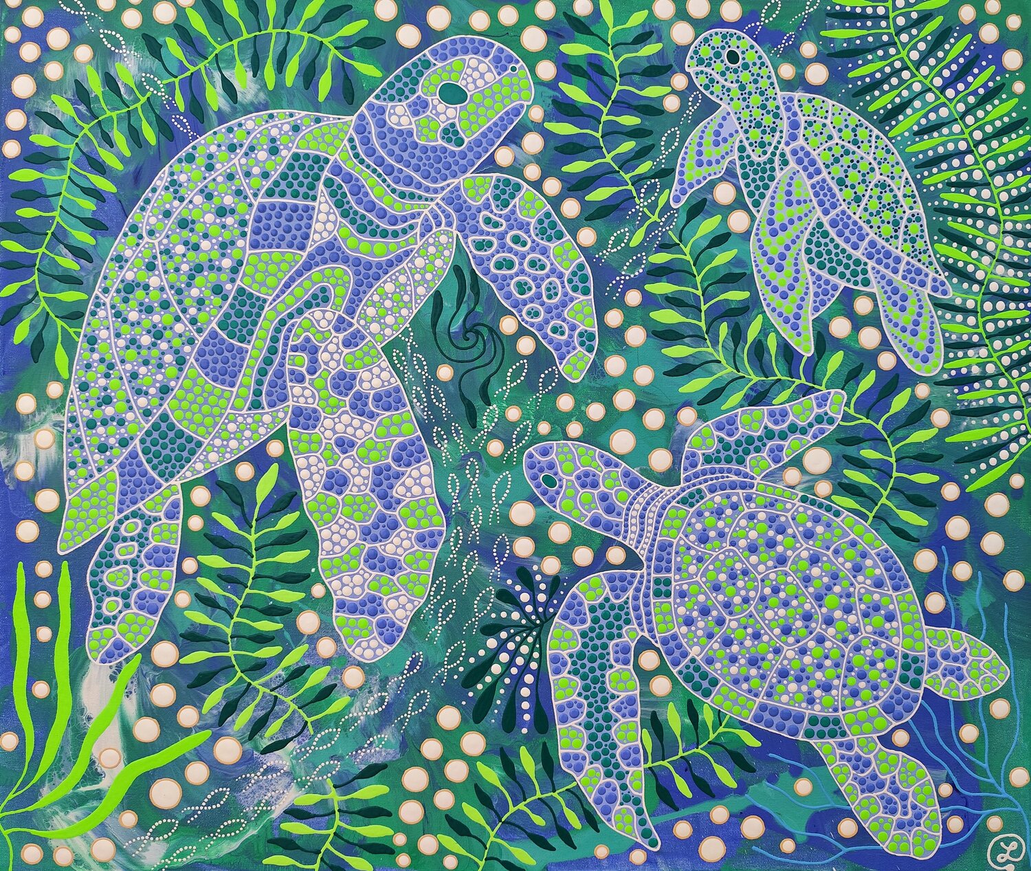 Ocean Harmony Oxana Lazari Original painting for sale