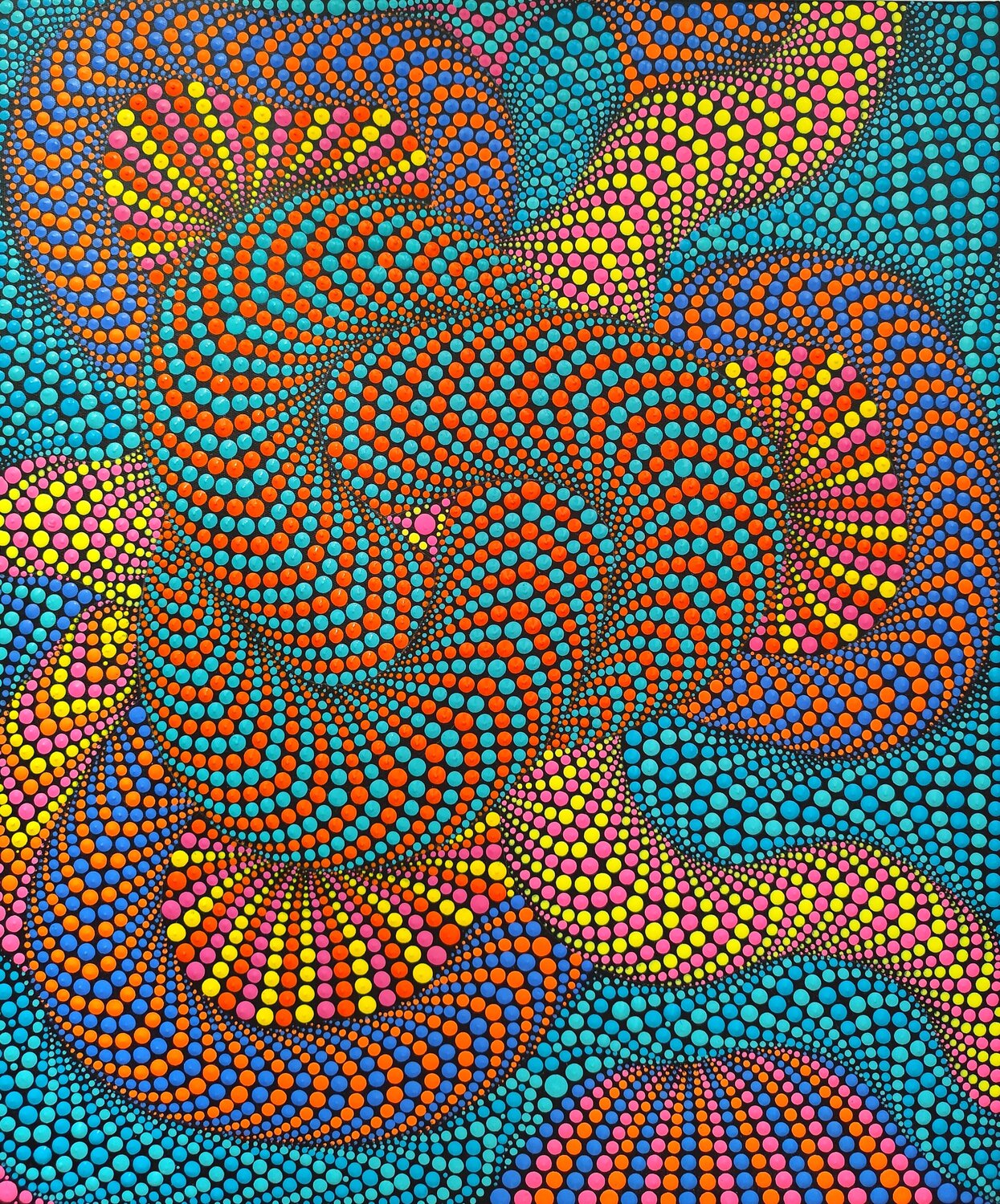 Psychedelic Vibration Oxana Lazari Original painting for sale