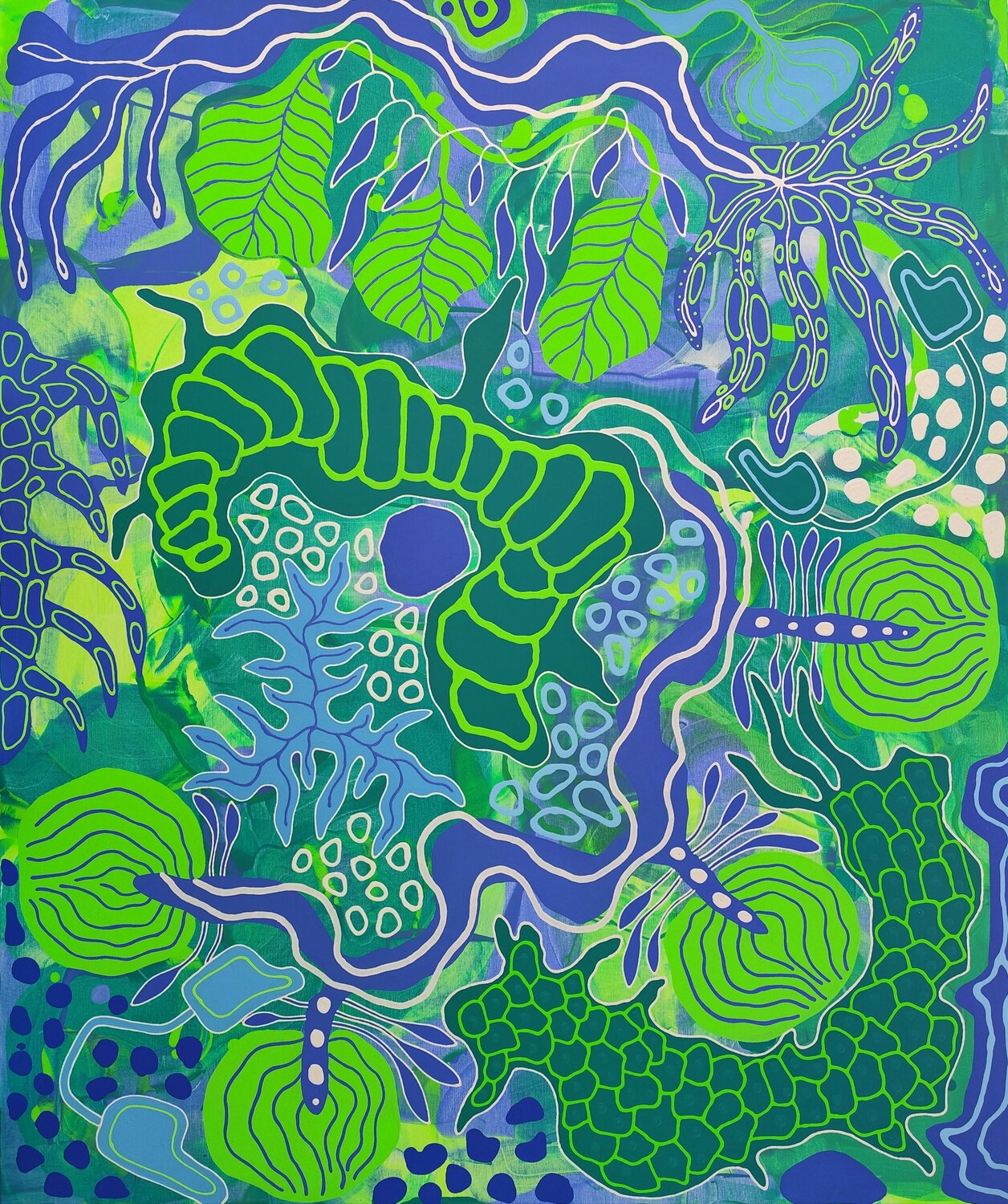 Cellular Jungle Oxana Lazari Original painting for sale