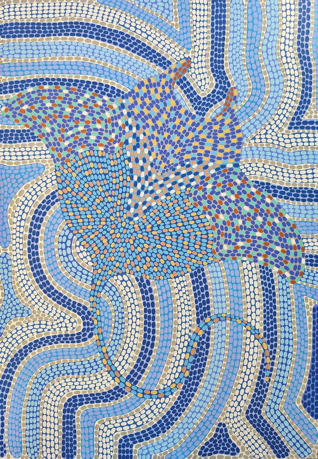 Blue Ray Oxana Lazari Original painting for sale