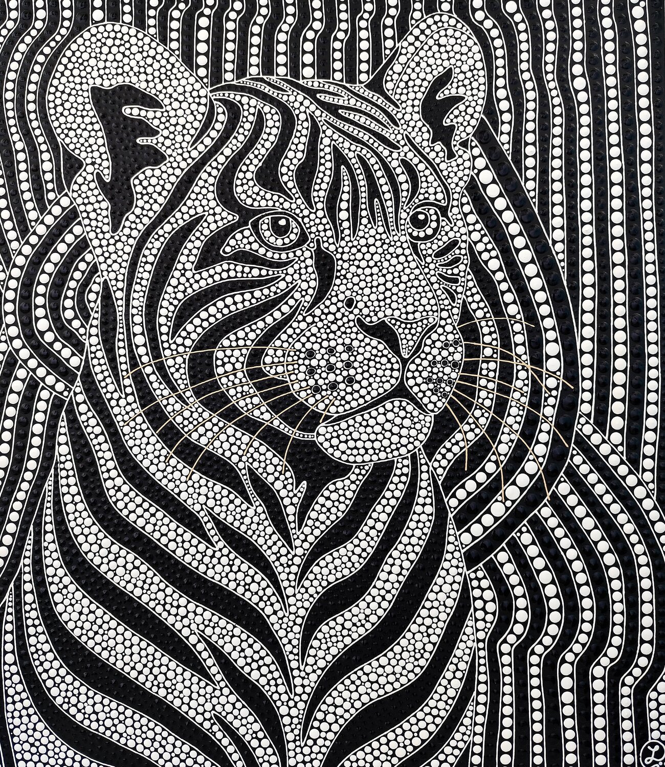 Psychedelic Tiger Oxana Lazari Original painting for sale