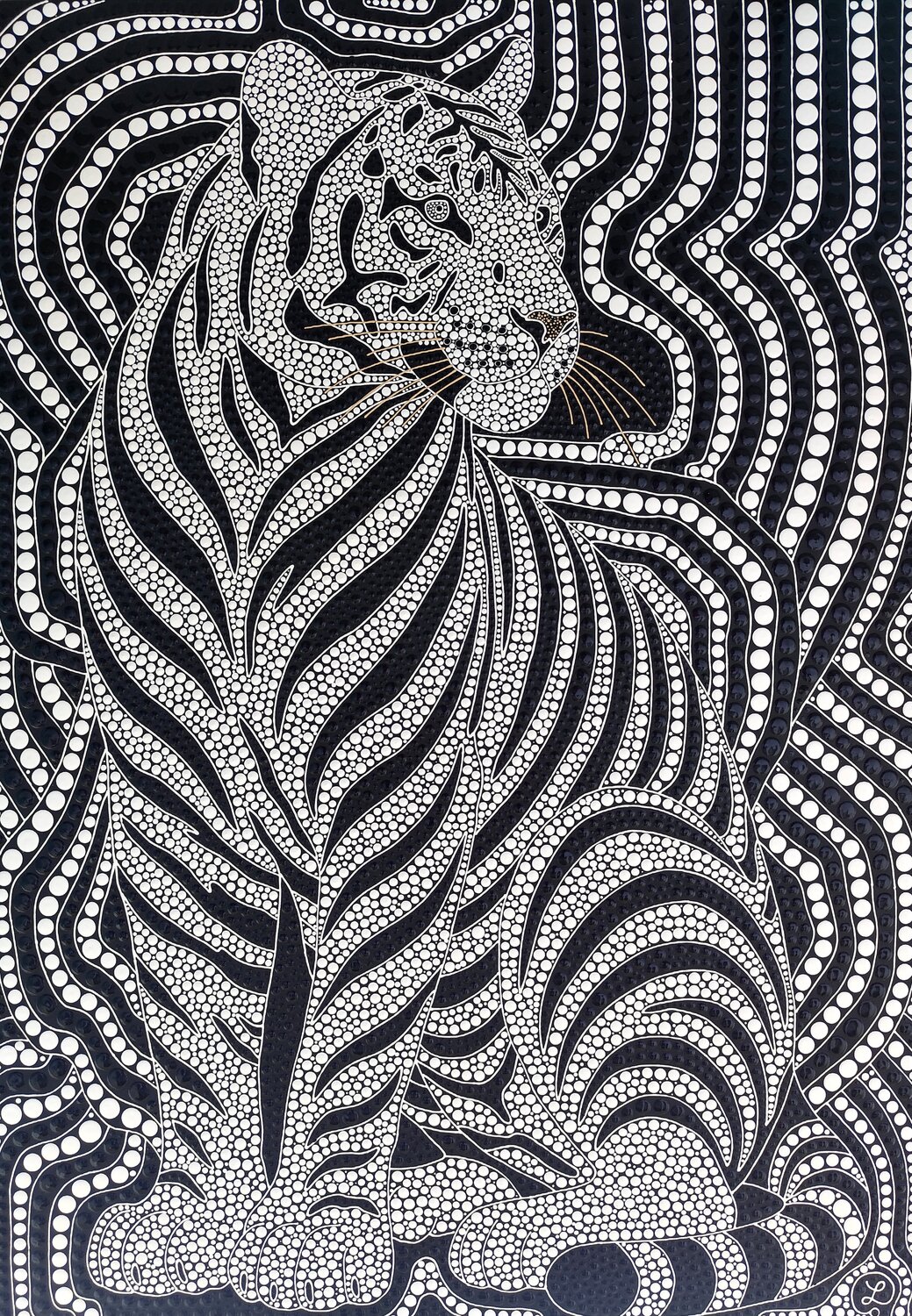 Tiger in the Labyrinth Oxana Lazari Original painting for sale