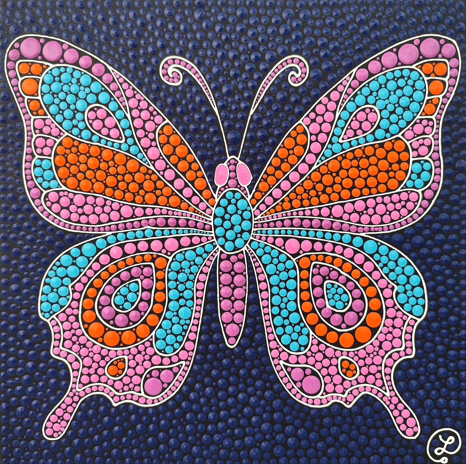 Midnight Butterfly Oxana Lazari Original painting for sale