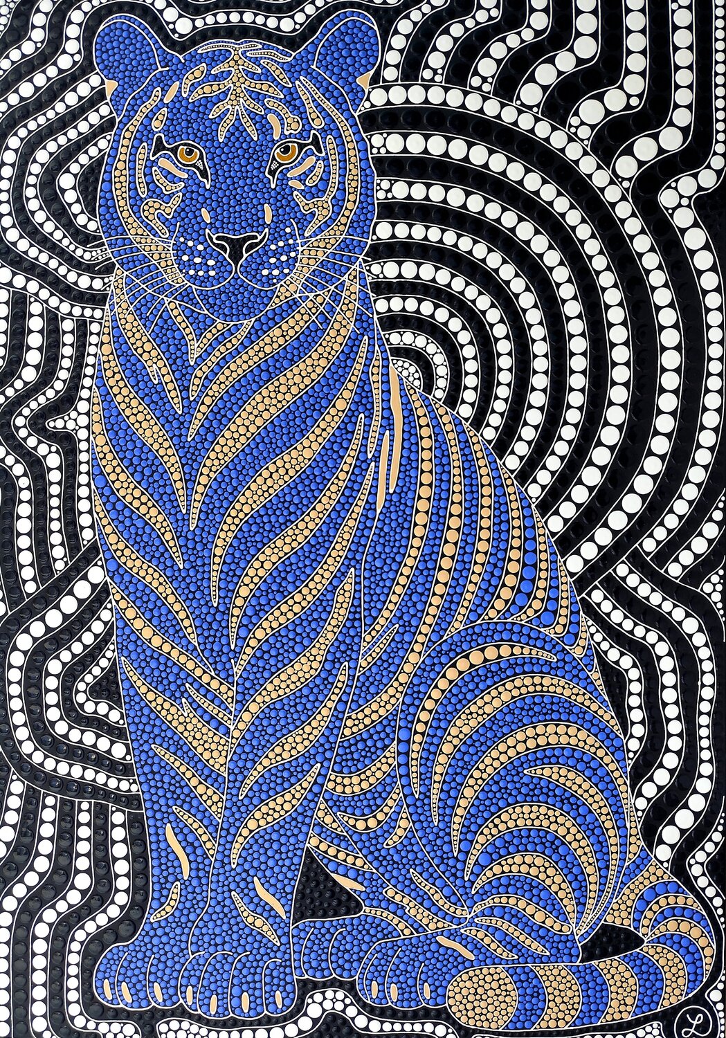 Blue Majesty Oxana Lazari Original painting for sale