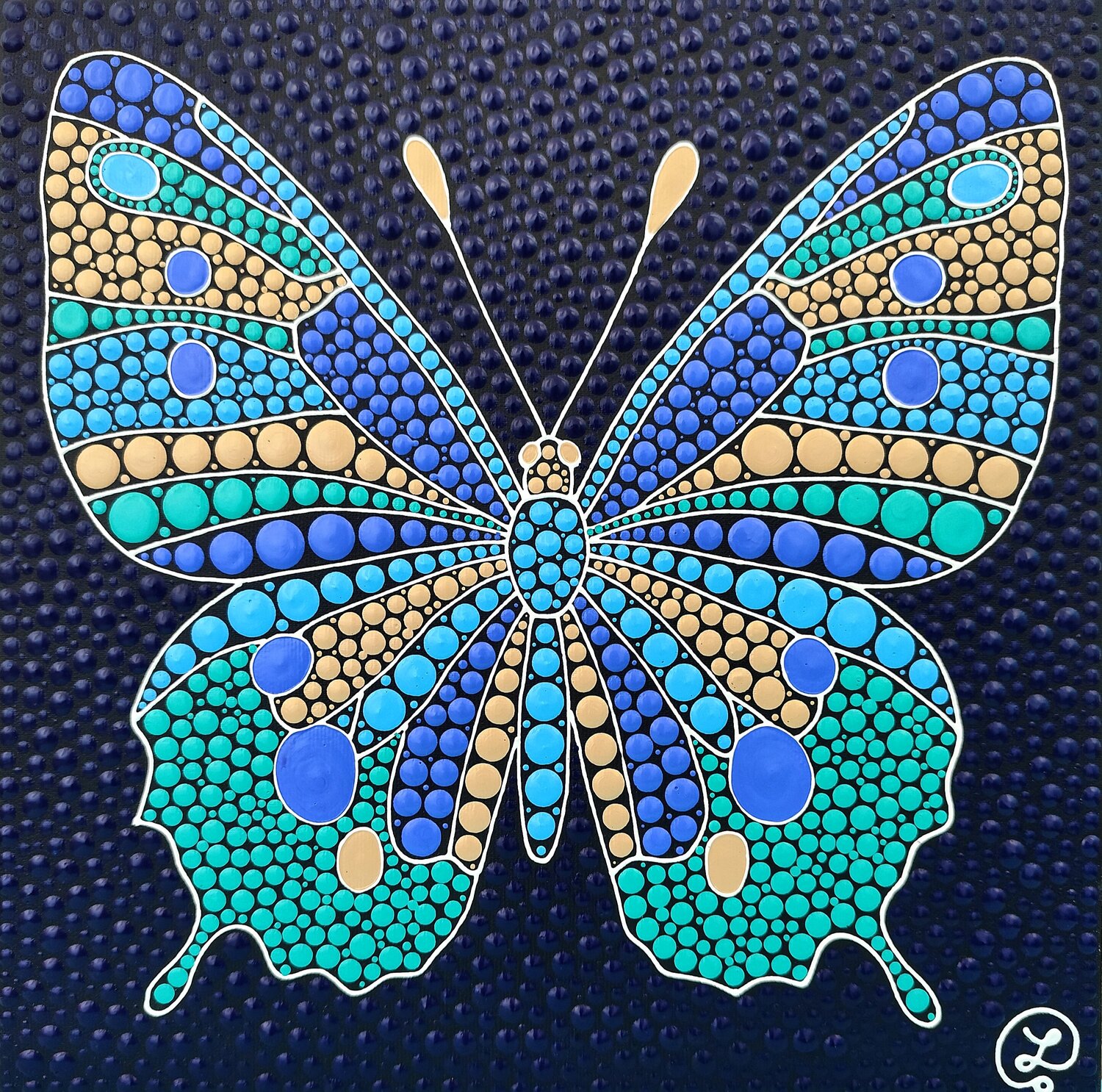Coastal Butterfly Oxana Lazari Original painting for sale
