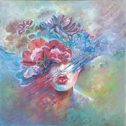 Between summer & winter | solid 3D by Kim Benz, Painting for Sale on Select
