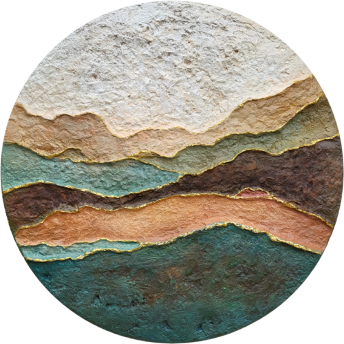 Rund - Rost - Raffiniert, 3D Textur by Kim Benz, Painting for Sale on Select