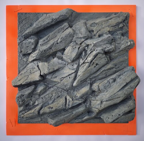 Force & glow, in XL 3D, neonorange by Kim Benz, Painting for Sale on Select