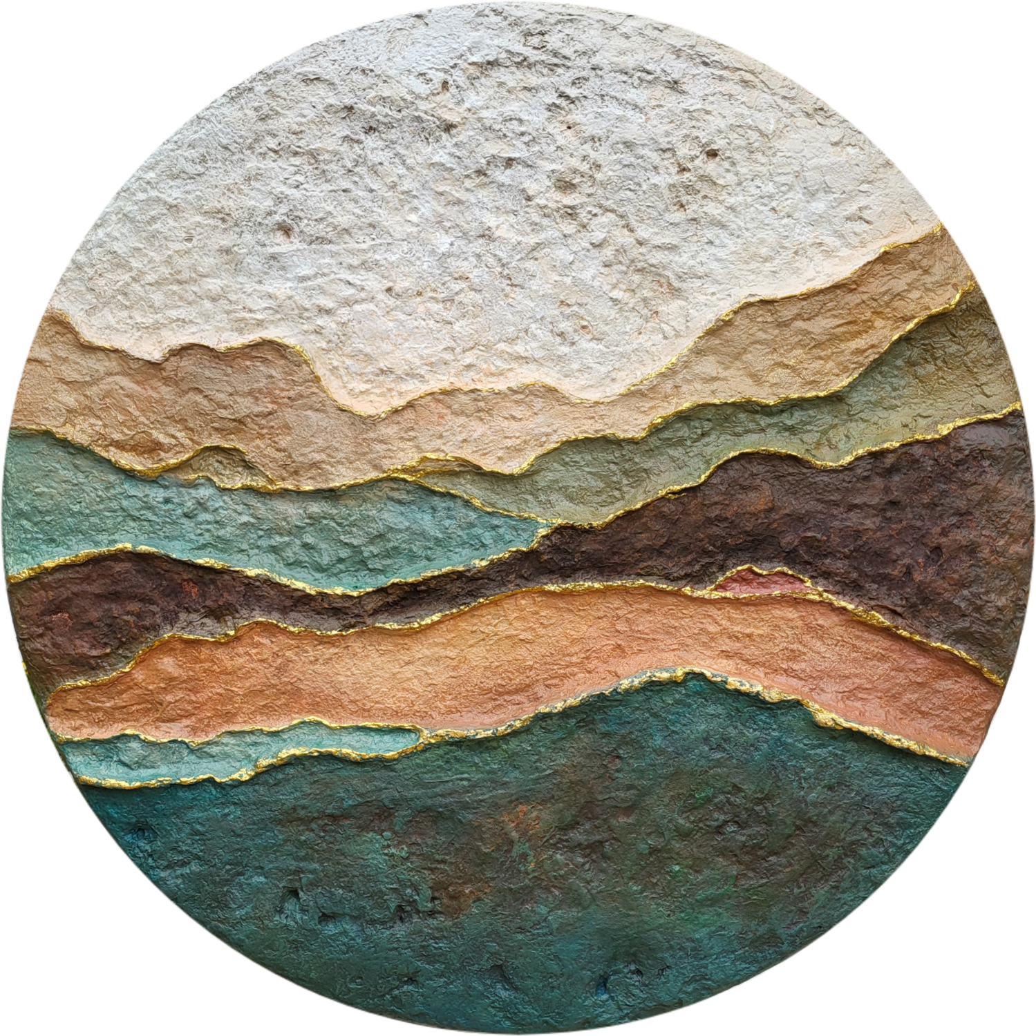 Rund - Rost - Raffiniert, 3D Textur Kim Benz Original painting for sale