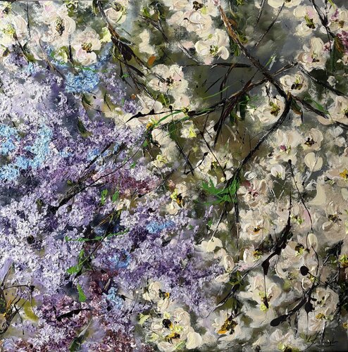 Blooming Symphony by Liliya Kirchberger, Painting for Sale on Select